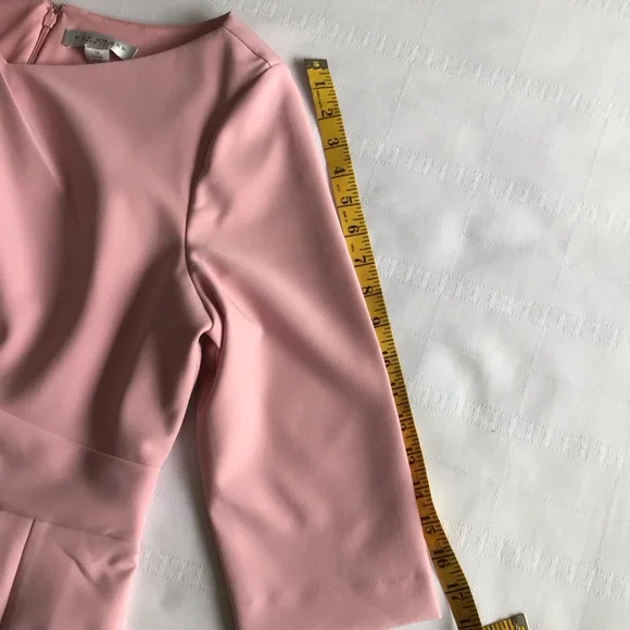 Kay Unger Long Sleeves Margerite Pleated Column Gown Size 12 - Picture 7 of 15